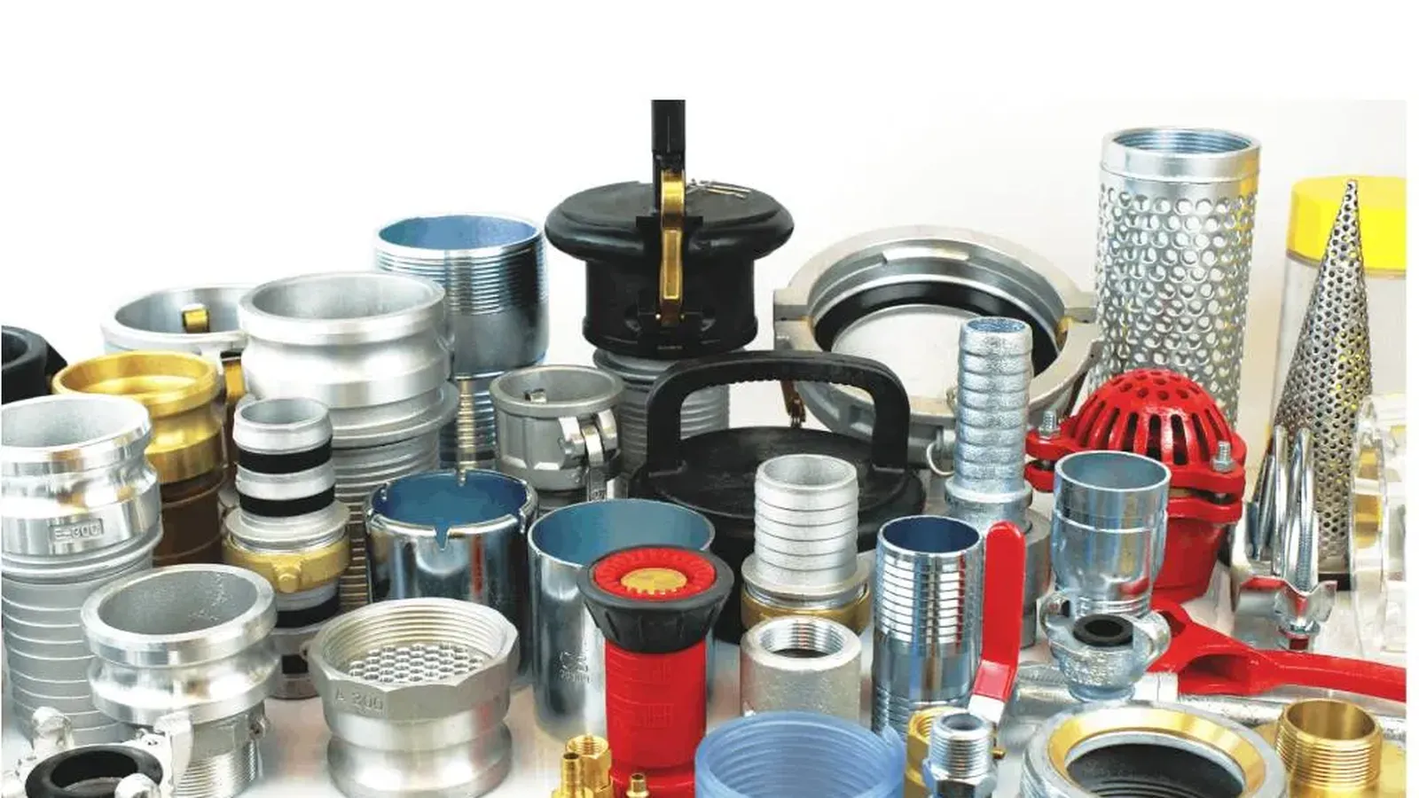 Metal hose fittings, strainers and fluid connectors collection
